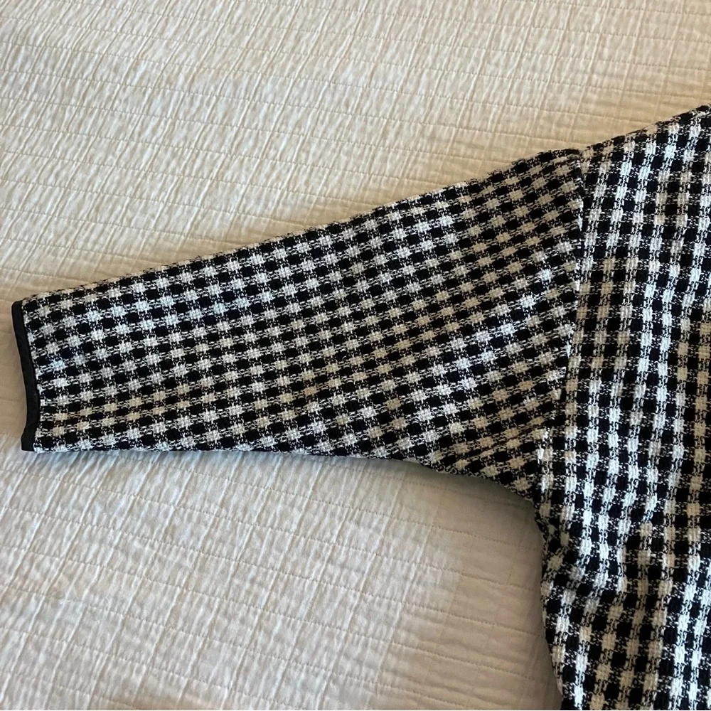 EUC Zara black/white check oversized jacket - Picture 7 of 10